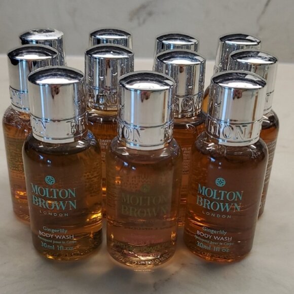 9x30ml of Molton Brown Gingerlily Body Wash &2x30ml of Rose Shower Gel & extra - Picture 1 of 3